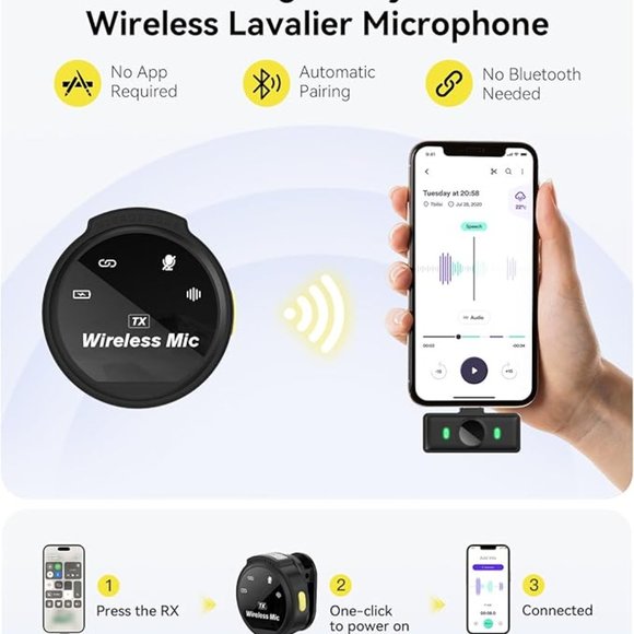Wireless Microphone for iPhone & Android - Picture 3 of 4